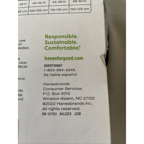 Hanes Mens 3-Pack Stretch Briefs 3XL 48-50" Modern Fit Cool & Breathable Black C - Picture 9 of 12